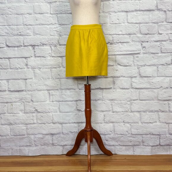 Milly Dresses & Skirts - Milly Goldenrod Cotton Wool Blend Mini Skirt